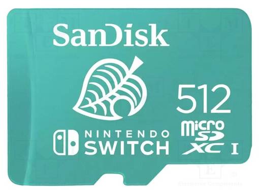 MUISTIKORTTI - NINTENDO SWITCH - MICROSDXC - R: 100MB/S - W: 90MB/S - Muistikortit - SDSQXAO-512G-GNCZN - 1