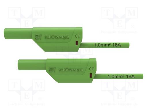 MITTAUSJOHTO - 16A - BANAANIPISTOKE 4MM,MOLEMMIN PUOLIN - PIT: 1M - Mittausjohdot - VSFK85011100-GN - 1