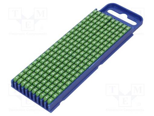 MERKIT - MERKINTÄ: MAADOITUS - 2,8÷3,8MM - POLYAMIDI - VIHREÄ - WIC - Kaapeleiden merkintä - WIC2-EARTH-GN - 1