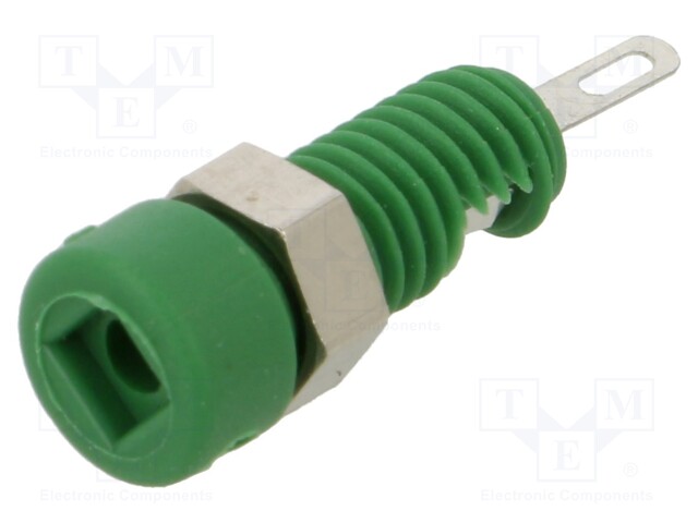 LABORATORY CONNECTOR: 2MM BANANA - SOCKET - 6A - OVERALL LEN: 21MM - Banaanijatkoliittimet - MBI1GN - 1