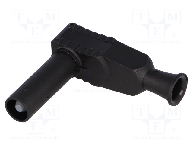 LABORATORY CONNECTOR: 4MM BANANA - PLUG - 20A - 1KVAC - MUSTA - 2.5MM2 - Banaaniliittimet 4mm - PJP1067-N - 1