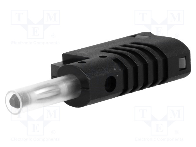 LABORATORY CONNECTOR: 4MM BANANA - PLUG - 36A - 30VAC - 60VDC - MUSTA - Banaaniliittimet 4mm - PJP1086-N - 1