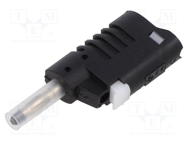 LABORATORY CONNECTOR: 4MM BANANA - PLUG - 36A - 30VAC - 60VDC - MUSTA - Banaaniliittimet 4mm - PJP1089-N - 1