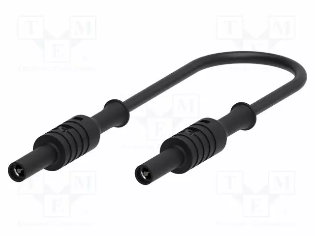 MITTAUSJOHTO - 12A - BANAANIPISTORASIA 4MM,MOLEMMIN PUOLIN - MUSTA - Mittausjohdot - PJP2061-IEC-100N - 1