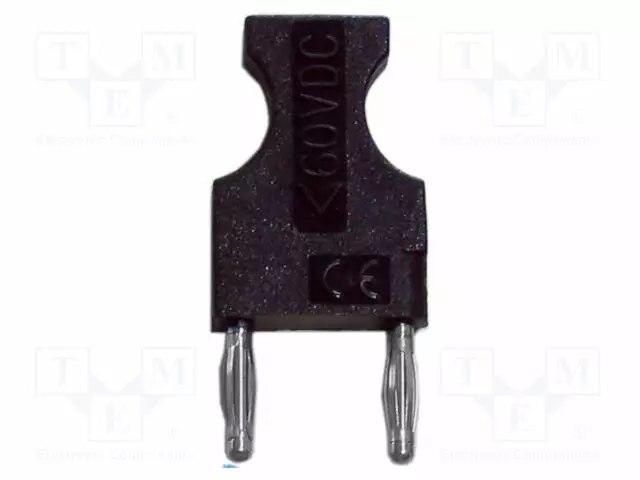 LABORATORY CONNECTOR: 2MM FORK TERMINALS - PLUG - 10A - 30VAC - 60VDC - Banaaniliittimet 2mm - PJP227-12-N - 1