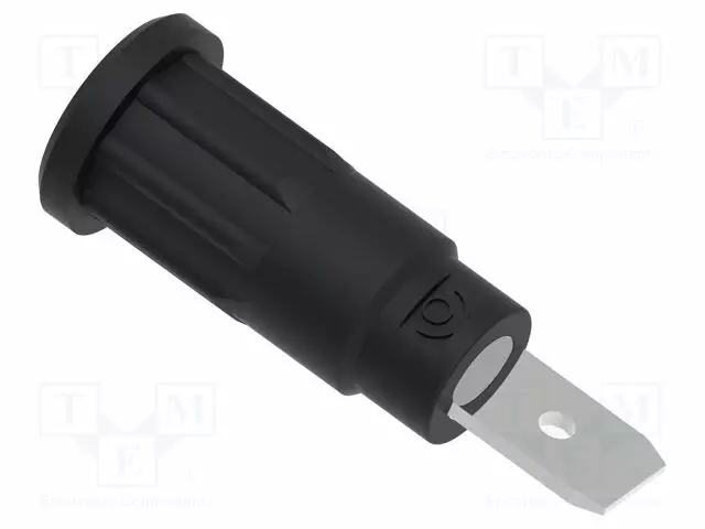 LABORATORY CONNECTOR: 2MM BANANA - SOCKET - 10A - 31.1MM - MUSTA - Banaanijatkoliittimet - PJP229-2-N - 1