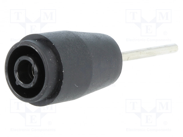 LABORATORY CONNECTOR: 4MM BANANA - SOCKET - 1KV - 25A - MUSTA - Banaanijatkoliittimet - PJP3253PCB-N - 1