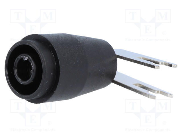 LABORATORY CONNECTOR: 4MM BANANA - SOCKET - 1KV - 25A - MUSTA - Banaanijatkoliittimet - PJP3263PCB-N - 1