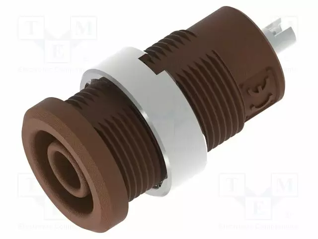 LABORATORY CONNECTOR: 4MM BANANA - SOCKET - BROWN - SOLDEPUNAINEN - Banaanijatkoliittimet - PJP3275-C-BN - 1