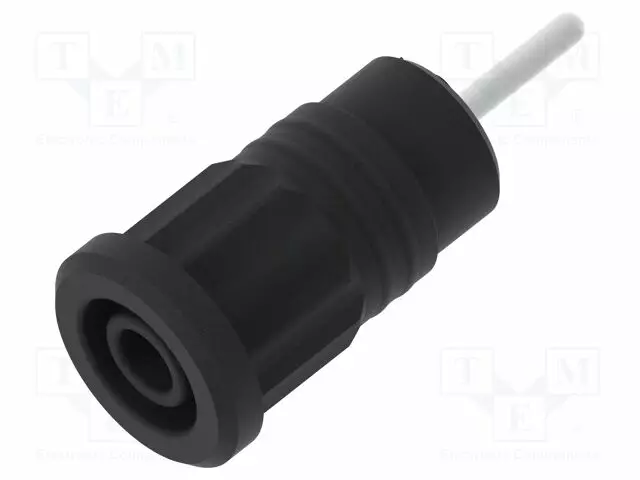 LABORATORY CONNECTOR: 4MM BANANA - SOCKET - 36A - MUSTA - INSULATED - Banaanijatkoliittimet - PJP3287-N - 1
