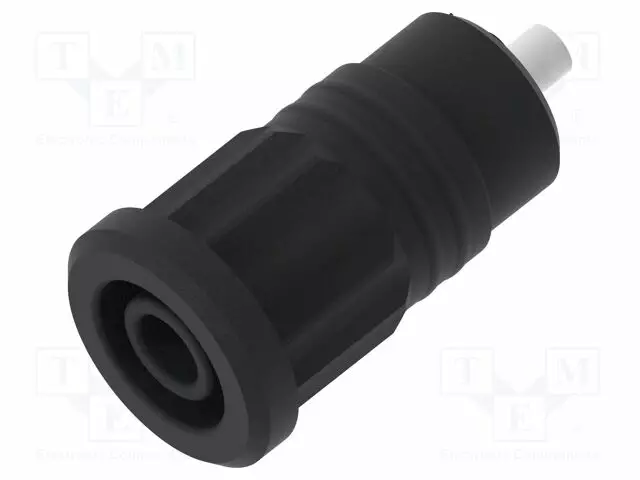 LABORATORY CONNECTOR: 4MM BANANA - SOCKET - 25A - MUSTA - INSULATED - Banaanijatkoliittimet - PJP3290-N - 1