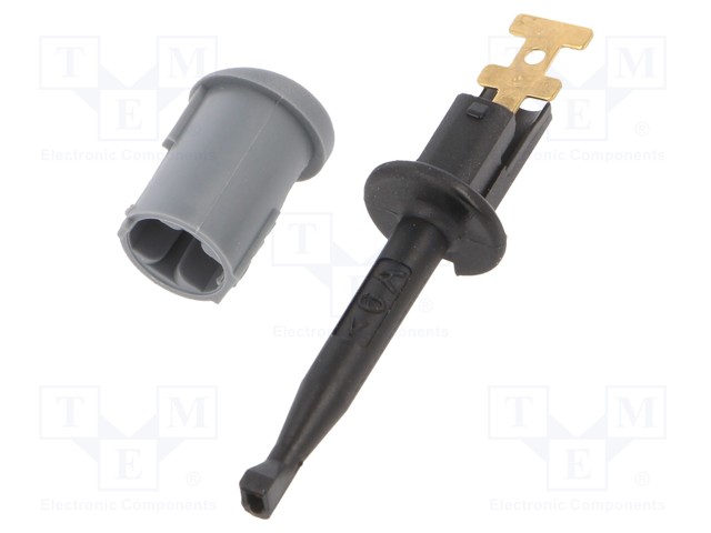 MITTAUSKOUKKU - 6A - 60VDC - MUSTA - KOK.PIT: 47MM - Testauskoukut - PJP6012-PRO-N - 1