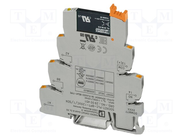 RELE: PUOLIJOHDE - SPST-NO - UKELAN: 24VDC - 3MA - 0,003A/30VDC - Elektromagneettiset relesarjat - PLC-OPT24DCV8CSEN - 1
