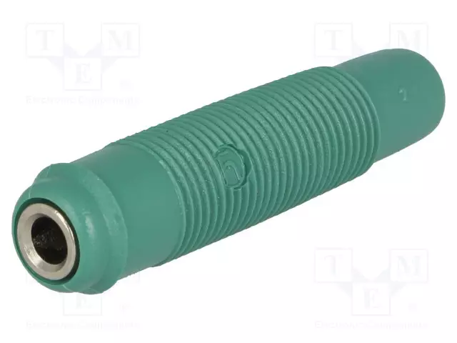 LABORATORY CONNECTOR: 4MM BANANA - SOCKET - 60VDC - 16A - VIHREÄ - 3MOHM - Banaanijatkoliittimet - KUN30GN - 1