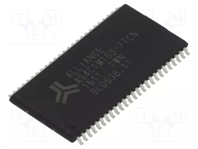 IC: DRAM MUISTI - 16MBDRAM - 1MX16BIT - 3,3V - 143MHZ - 5,4NS - TSOP50 II - DRAM muistit - mikropiirit - AS4C1M16S-7TCN - 1