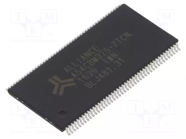 IC: DRAM MUISTI - 256MBDRAM - 2MX32BITX4 - 3,3V - 143MHZ - 5,4NS - TSOP86 - DRAM muistit - mikropiirit - AS4C8M32S-7TCN - 1
