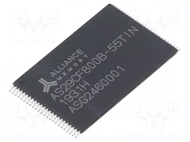 IC: FLASH MUISTI - 8MBFLASH - 1MX8BIT - 55NS - TSOP48 - SARJA- - FLASH rinnakkaisl. muistit - mikropiirit - AS29CF800B-55TIN - 1