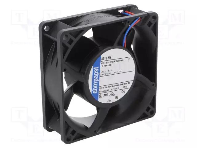 LAITETUULETIN - DC - 12VDC - 92X92X32MM - 80M3/H - 35DBA - KUULA - DC 12V tuulettimet - 3312NN - 1