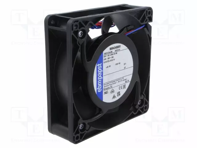LAITETUULETIN - DC - 24VDC - 127X127X38MM - 270M3/H - 56DBA - DC 24V tuulettimet - DV5214N - 1