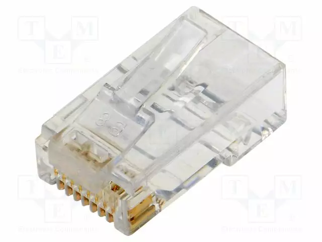 LIITIN: RJ45 - PISTOKE - PIN: 8 - CAT: 6 - SUOJAAMATTOMAT - 8P8C - JOHTOON - RJ liittimet - MHRJC6R11NN - 1