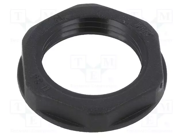 MUTTERI - PG11 - POLYAMIDI - MUSTA - KIERRE: PG - -20÷90°C - Läpivientikappaleiden mutterit - BM4811N - 1