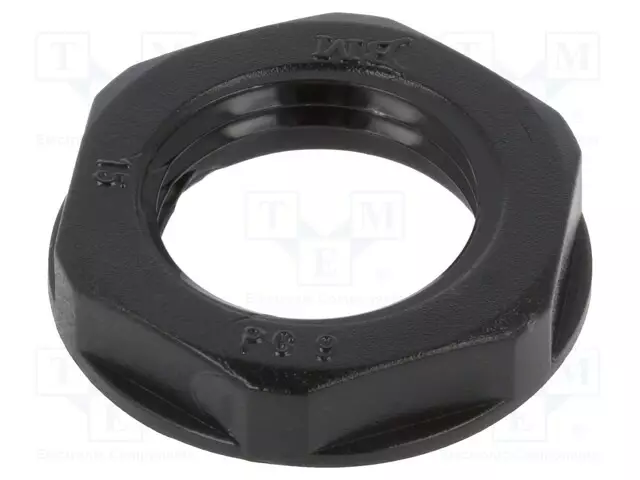 MUTTERI - PG9 - POLYAMIDI - MUSTA - KIERRE: PG - -20÷90°C - Läpivientikappaleiden mutterit - BM4809N - 1