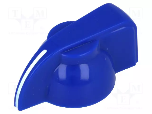 NUPPI - ILMAISINTEN KANSSA - ØAKSELIN: 6MM - Ø19,5X14MM - SININEN - Potentiometrien nupit - GW6M-20X14-N - 1