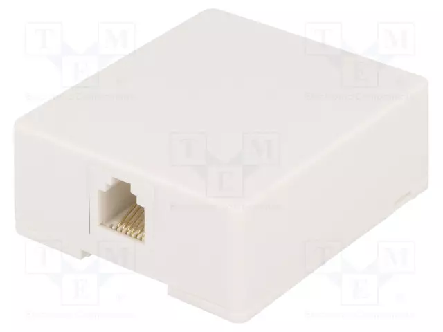 LIITIN: RJ12 - PISTORASIA - 6P6C - H: 57MM - W: 50MM - D: 21MM - RJ liittimet - RJ12GN - 1