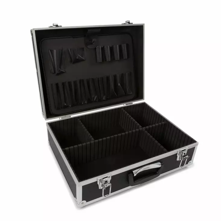TOOL CASE WITH ALUMINIUM FRAME 455 x 330 x 152mm BLACK - Alumiinisalkut - 1819-N - 1