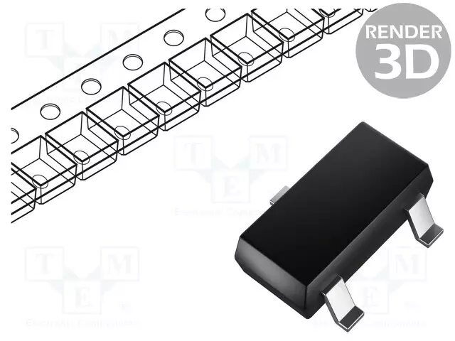 TRANSISTORI: PNP - BIPOLAARI - 80V - 0,5A - 0,2W - SOT23 - Transistorit - 2SB1198-R-YAN - 1