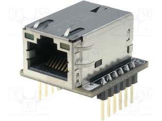 MODUULI: ETHERNET - KOMP: W5200 - 3,3VDC - SPI - PIN-LIITIN,RJ45 - Ethernet moduulit - WIZ820IO - 1