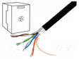 JOHTO - F/UTP - 4X2X24AWG - 5E - RAUTALANKA - CCA - ULKOKÄYTTÖÖN - MUSTA - ATK-kaapelit - FUTP5E-SCCA305-O - 1