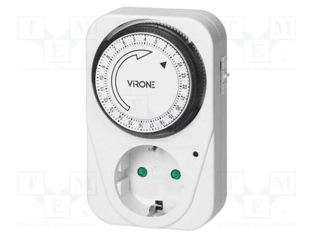 AUTOMATION MODULE: PROGRAMMABLE TIME SWITCH - 15MIN÷24H - IP20 - Aikareleet ja ajastimet - VIR-MT-1-SCHUKO - 1
