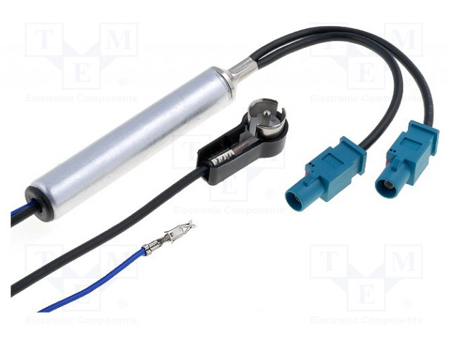 ANTENNIEROTIN - 2X FAKRA-PISTOKE,ISO-KULMAPISTOKE - Autoantennien liittimet ja adapterit - ZRS-SA2F-ISO - 1