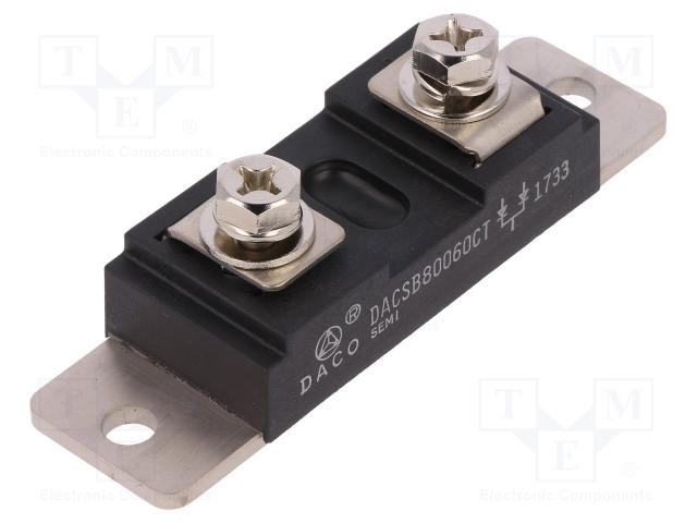 KAKSOISDIODI MODULIYHTEINEN KATODI - 600V - IF: 400AX2 - SIC - Diodit - DACSB80060CT-DCO - 1