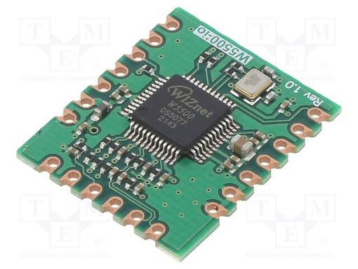 MODUULI: ETHERNET - KOMP: W5100 - 3,3VDC - 24X20X2,6MM - ETHERNET,SPI - Ethernet moduulit - W5500IO - 1