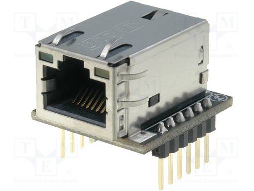 MODUULI: ETHERNET - KOMP: W5200 - 3,3VDC - SPI - PIN-LIITIN,RJ45 - Ethernet moduulit - WIZ820IO - 1