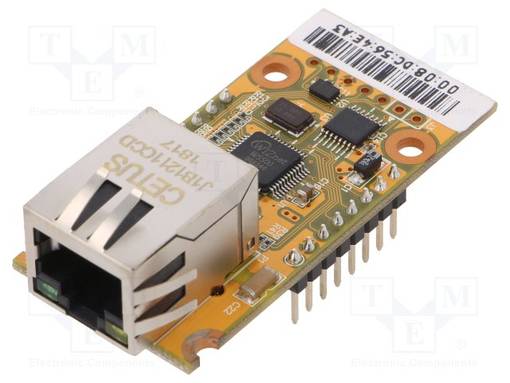 MODUULI: ETHERNET - KOMP: W5500 - 1.1 - 3,3VDC - SPI - PIN-LIITIN,RJ45 - Ethernet moduulit - WIZ550IO - 1