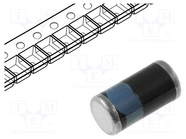 TASASUUNTAUSDIODI - SMD - 1KV - 1A - MELF - UFMAX: 1,1V - IFSM: 30A - Diodit - SM4007-DCO - 1
