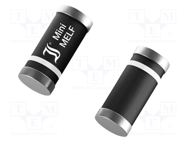 TASASUUNTAUSDIODI - SMD - 600V - 1A - 250NS - MINIMELF PLASTIC - Diodit - RAL1J-DIO - 1