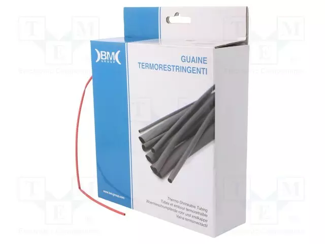 KUTISTEMUOVI - ILMAN LIIMAA - 2: 1 - 1,6MM - L: PUNAINEN - Kutistemuovit - BMGBS016MRO - 1