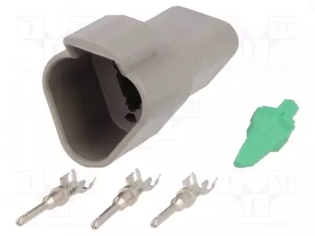 LIITIN: JOHTO-JOHTO - PISTOKE - UROS - DT - PIN: 3 - IP68 - JOHTOON - 13A - Ajoneuvoliittimet - S-DT04-3P - 1