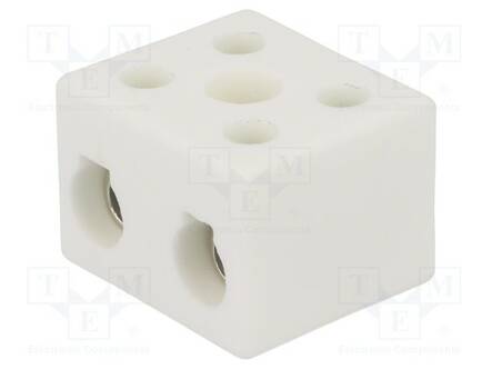 LIITIN: RIVILIITIN - 76A - 450V - KORKEAN LÄMPÖTILAN-KERAAMINEN - Riviliittimet - SI-CPO-30A-2P - 1