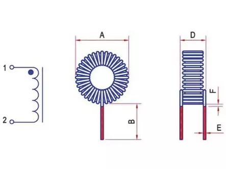 LINEAARINEN KURISTIN 50uH/1kHz 26m? - Kuristimet - SELFDEP - 2