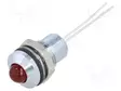 MERKKIVALO: LED - KUPERA - PUNAINEN - 2VDC - Ø8MM - 2PIN - METALLI - Merkkivalot ja pienoislamput - 190403IP - 1