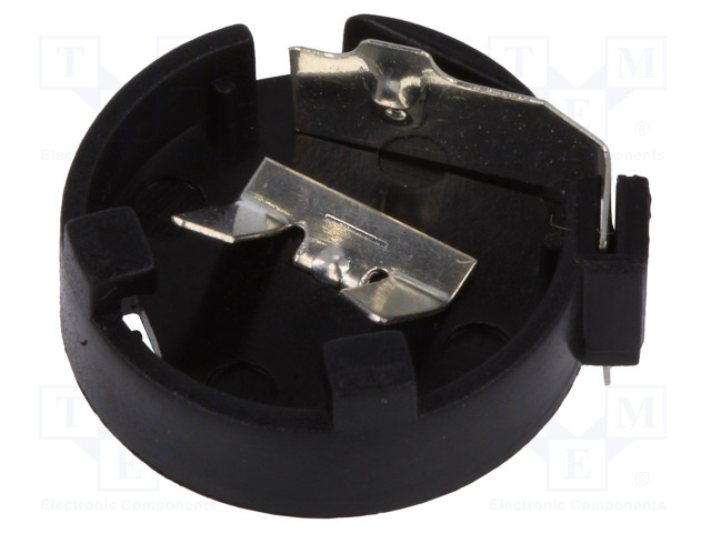 ALUSLEVY - CR1220,DL1220 - PAR.M: 1 - VAAKASUORA,THT - H: 5,5MM - MUSTA - Paristopitimet, liittimet ja tarvikkeet - DS1092-15-B6P - 1