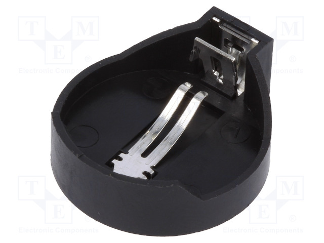 ALUSLEVY - CR2032,DL2032 - PAR.M: 1 - VAAKASUORA,THT - H: 8,6MM - MUSTA - Paristopitimet, liittimet ja tarvikkeet - DS1092-04-B6P - 1