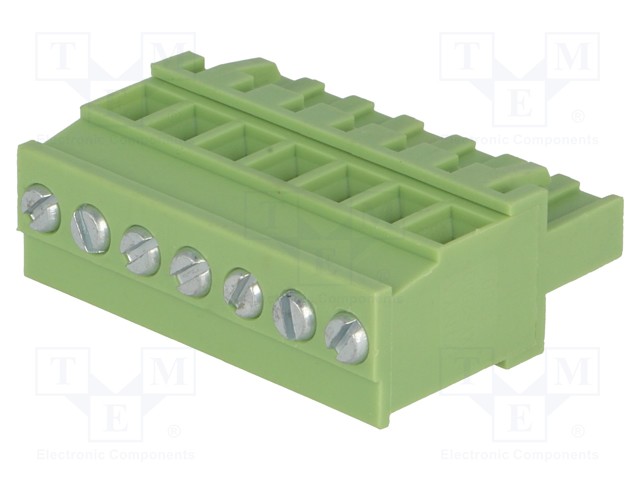 LIITIN: EROTETTAVISSA OLEVA RIVILIITIN - PISTOKE - NAARAS - 15A - Irrotettavat riviliittimet - TBW-5.0-7P - 1