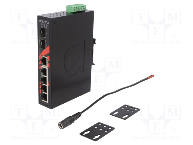 ETHERNET KYTKIN - PORTTIEN LUKU: 7 - 12÷48VDC - RJ45 - Teollisuusverkot - LNX-0702C-SFP - 1
