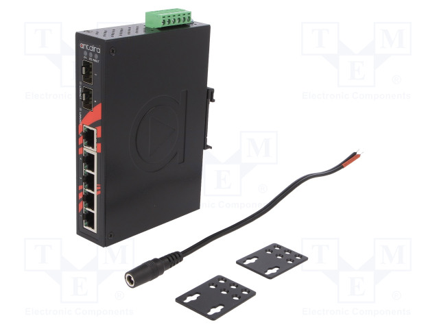 ETHERNET KYTKIN - PORTTIEN LUKU: 7 - 12÷48VDC - RJ45 - Teollisuusverkot - LNX-0702G-SFP - 1